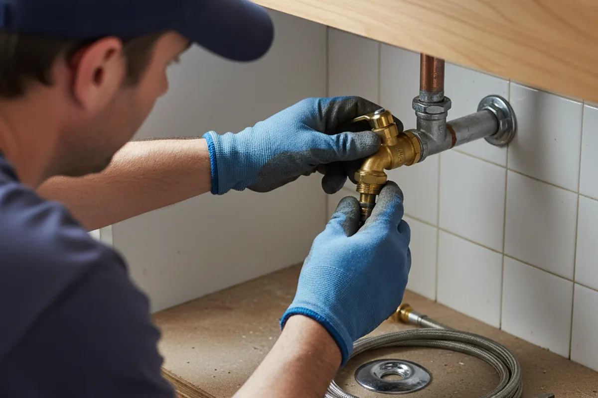 Shutoff valve and fitting work during Emergency Plumbing in Luning